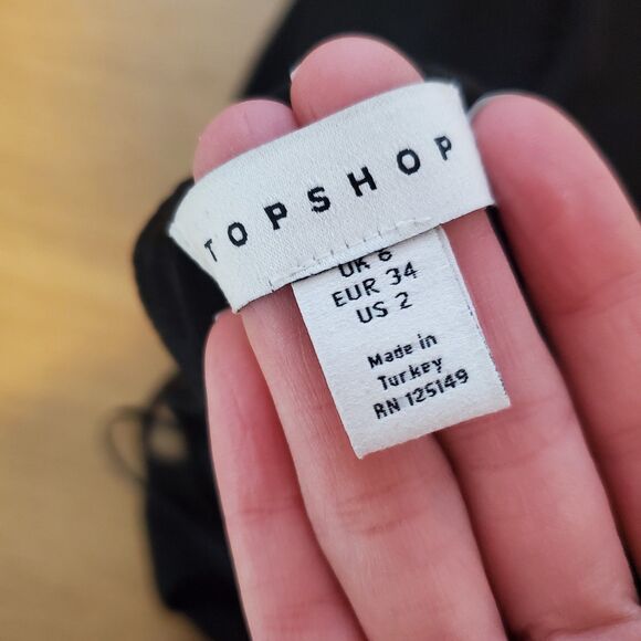 Topshop Black Leopard Print Mini Slip Dress - Picture 9 of 10